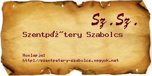 Szentpétery Szabolcs névjegykártya